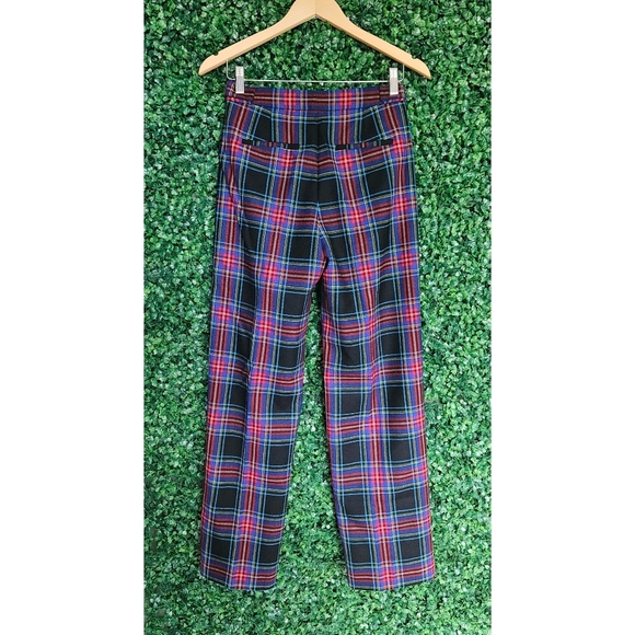 J.Crew Full-length Sydney wide-leg pant in Stewart tartan wool blend - Picture 3 of 11